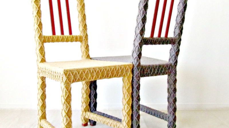Yarn Bombed Furniture at STUDIO Gallery in SF