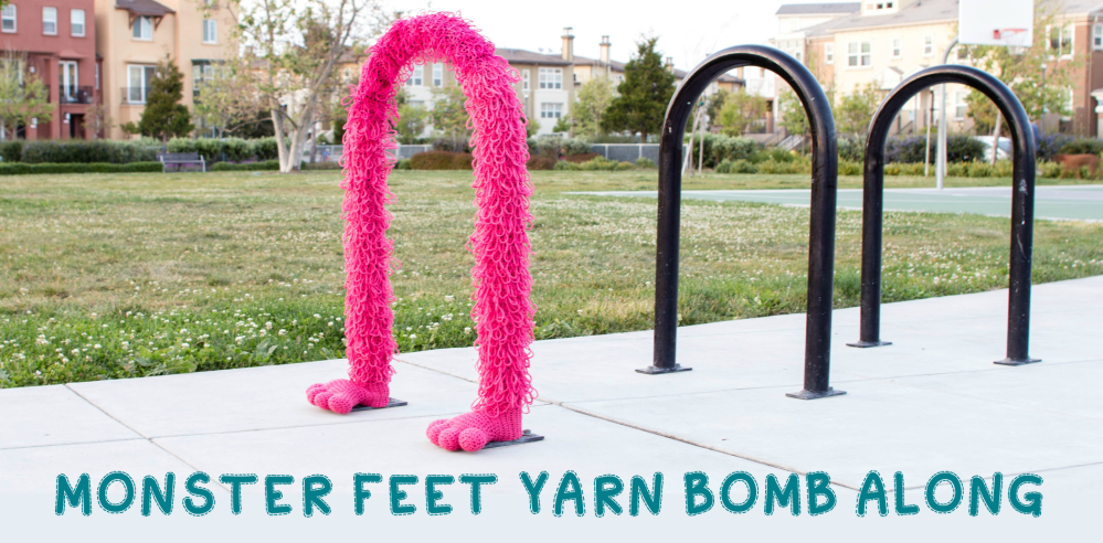Monster Feet Yarn Bomb Crochet Pattern